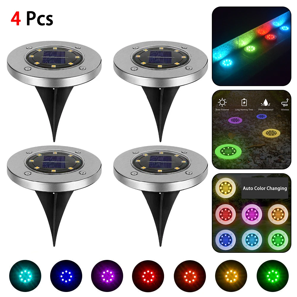 8LED Color Solar Lawn Yard Led Night Light Buried Solar Garden Light Waterproof Outdoor PathWay Floor Under Ground Spot Lamp
8LED Color Solar Lawn Yard Led Night Light Buried Solar Garden Light Waterproof Outdoor PathWay Floor Under Ground Spot Lamp