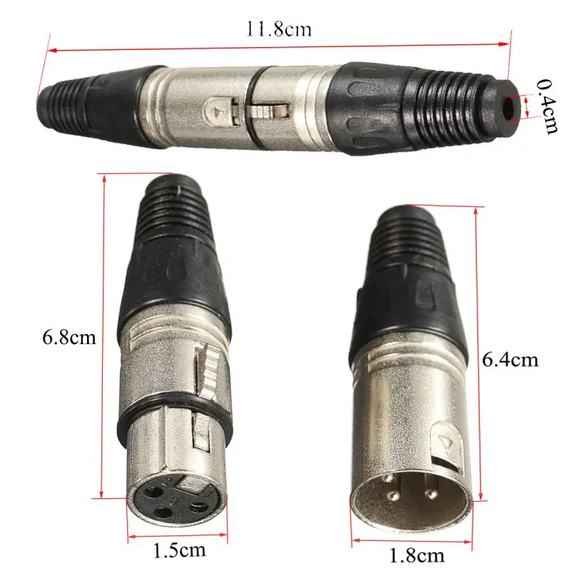 30/20/10 Pairs XLR 3Pin Female MIC Jack Plug Audio Microphone Cable Connector Black
30/20/10 Pairs XLR 3Pin Female MIC Jack Plug Audio Microphone Cable Connector Black