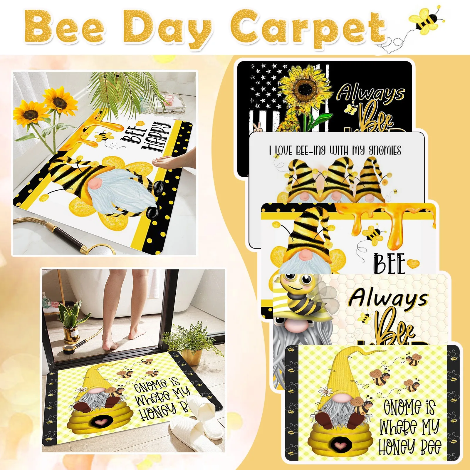 Новый праздничный домашний дверной коврик Bee, нескользящий коврик для ванной и ванной комнаты, ковер для спальни, гостиной, напольный коврик...
Новый праздничный домашний дверной коврик Bee, нескользящий коврик для ванной и ванной комнаты, ковер для спальни, гостиной, напольный коврик...
