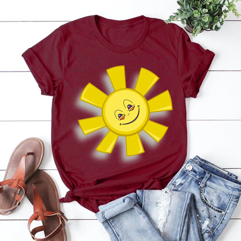 Sun Women 2021 Summer Short Sleeve Fashion Print Lady T-shirts Top T Shirt Ladies Womens Graphic Female Tee TX8607
Sun Women 2021 Summer Short Sleeve Fashion Print Lady T-shirts Top T Shirt Ladies Womens Graphic Female Tee TX8607