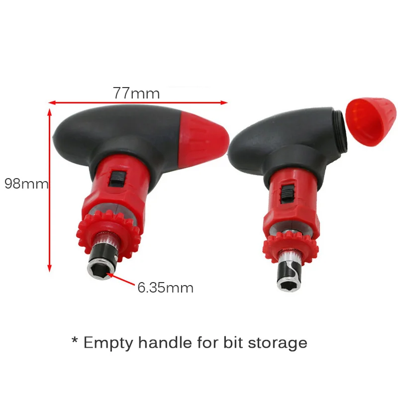 FIXFANS 1/4 Inch 6.35mm Quick Release Hex Bit Holder with T Shape Handle Ratcheting Screwdriver Hand Tools
FIXFANS 1/4 Inch 6.35mm Quick Release Hex Bit Holder with T Shape Handle Ratcheting Screwdriver Hand Tools