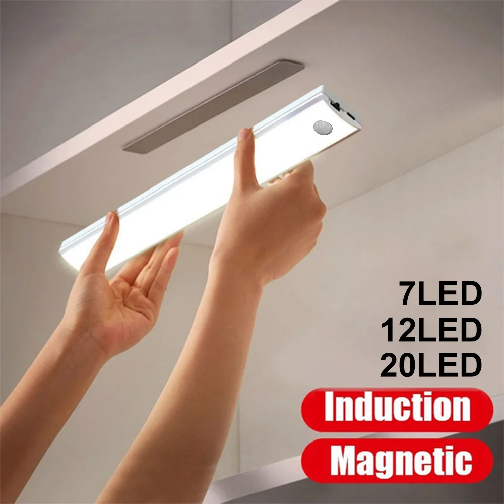 7/12/20 LEDs Night Light Motion Sensor USB Rechargeable Cabinet Light For Kitchen Wardrobe Magnetic Strip Lamp Bedroom Lighting
7/12/20 LEDs Night Light Motion Sensor USB Rechargeable Cabinet Light For Kitchen Wardrobe Magnetic Strip Lamp Bedroom Lighting