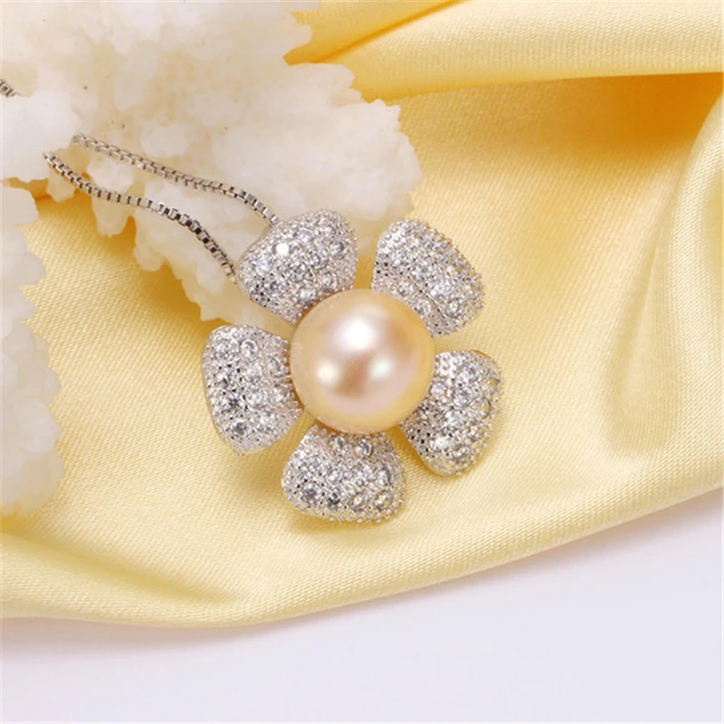 Dainashi New Arrival 925 Sterling Silver Flower Zircon Pendant 100% Genuine Natural Freshwater Pearl Pendant Necklace for Women
Dainashi New Arrival 925 Sterling Silver Flower Zircon Pendant 100% Genuine Natural Freshwater Pearl Pendant Necklace for Women