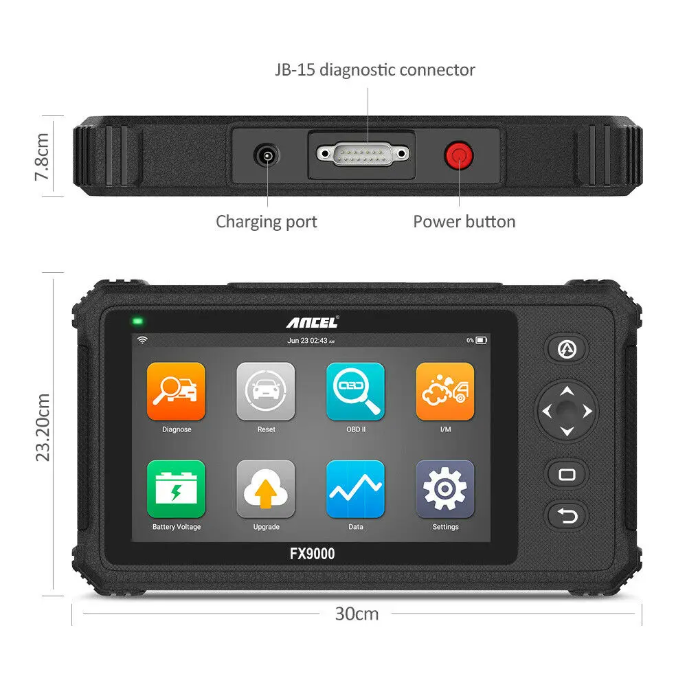 Ancel FX9000 OBD OBD2 Auto Diagnostic Tool WiFi All System Professional Car Automotive Scanner IMMO DPF GER 15 Reset Multi-brand
Ancel FX9000 OBD OBD2 Auto Diagnostic Tool WiFi All System Professional Car Automotive Scanner IMMO DPF GER 15 Reset Multi-brand