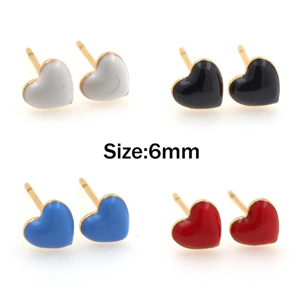 White Blue Black Red Enamel Love Heart-Shaped Earrings Women's Fashion Gold Earrings Hot-Selling Party Jewelry Gifts
White Blue Black Red Enamel Love Heart-Shaped Earrings Women's Fashion Gold Earrings Hot-Selling Party Jewelry Gifts