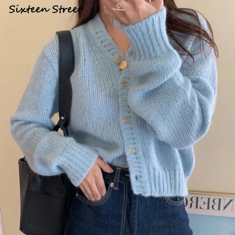 Sweater Women Autumn Blue V Neck Single Breasted Knitted Cardigan Korean Fashion Chic Y2k Cardigan Winter Clothes Women 2021
Sweater Women Autumn Blue V Neck Single Breasted Knitted Cardigan Korean Fashion Chic Y2k Cardigan Winter Clothes Women 2021
