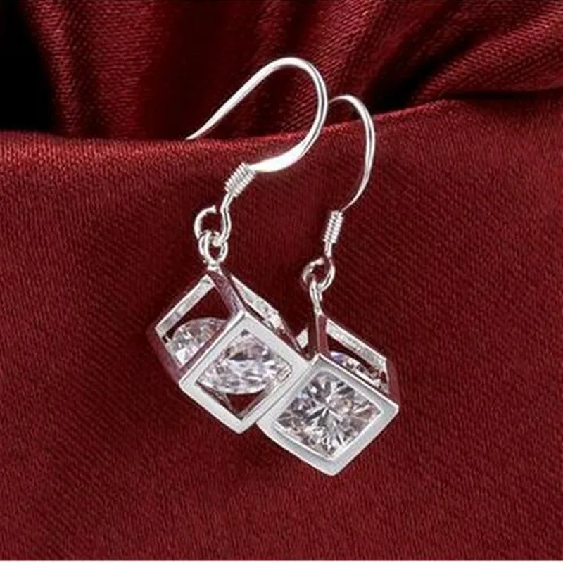 925 Sterling Silver Color Earrings Trendy Fashion Jewelry Earrings For Women Eh080
925 Sterling Silver Color Earrings Trendy Fashion Jewelry Earrings For Women Eh080