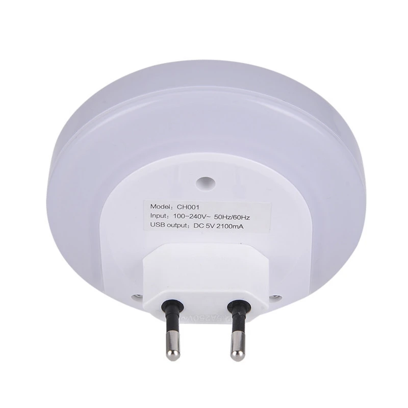 Auto Light Sensor LED Night Light with 2 USB Charging Socket Lamp Wall Plug Charger for iPhone Xiaomi Tablet-EU Plug
Auto Light Sensor LED Night Light with 2 USB Charging Socket Lamp Wall Plug Charger for iPhone Xiaomi Tablet-EU Plug
