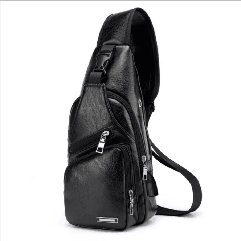 PU Leather and Canvas Crossbody Chest Bags Men 2021 New USB Charging Headphone Plug Waist Bags Shoulder Bag Boy Diagonal Package
PU Leather and Canvas Crossbody Chest Bags Men 2021 New USB Charging Headphone Plug Waist Bags Shoulder Bag Boy Diagonal Package