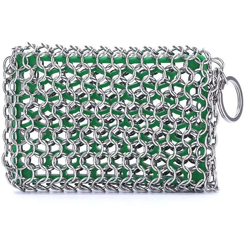 Cast Iron Skillet Cleaner,316 Stainless Steel Chainmail Cleaning Scrubber Silicone Scrubber,for Kitchen Cookware
Cast Iron Skillet Cleaner,316 Stainless Steel Chainmail Cleaning Scrubber Silicone Scrubber,for Kitchen Cookware