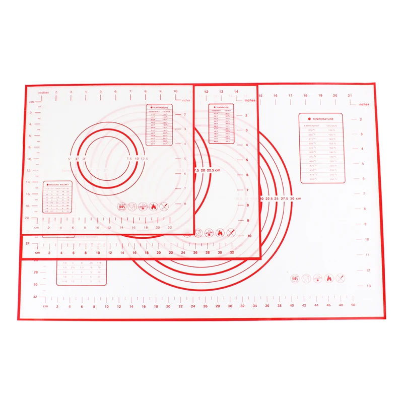 Increase silicone baking mat Pastry Rolling kneading pad Kitchen Gadgets Crepes Pizza Dough Non-stick pan holder cooking Tools 
Increase silicone baking mat Pastry Rolling kneading pad Kitchen Gadgets Crepes Pizza Dough Non-stick pan holder cooking Tools