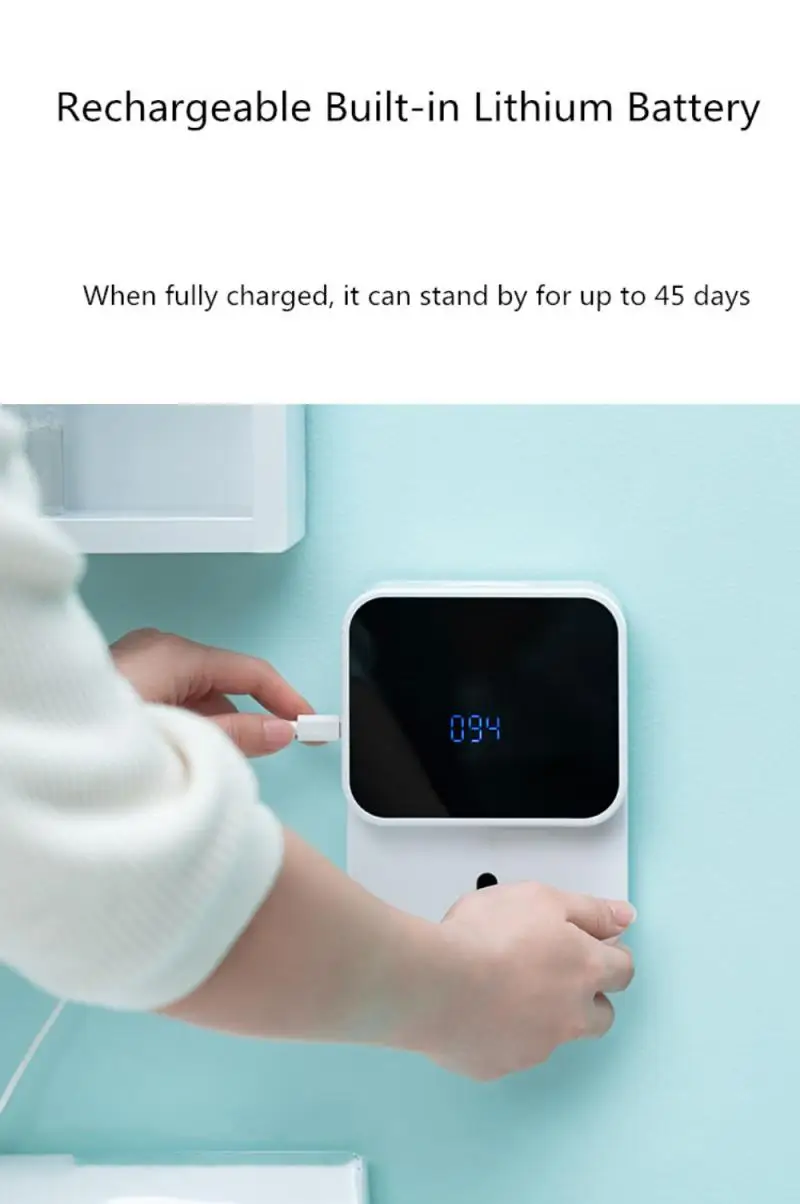 New Wall-mounted LED Screen Hand Washing Automatic Induction Foam Soap Dispenser Household Smart Infrared Sensor
New Wall-mounted LED Screen Hand Washing Automatic Induction Foam Soap Dispenser Household Smart Infrared Sensor
