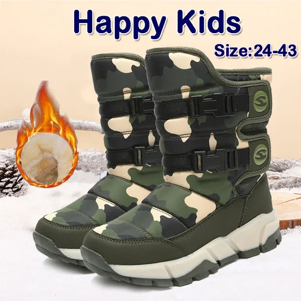 Winter Children Snow Boots Fleece Camouflage Boots Warm Lightweigth Kids Boots for Cold Weather Size 24-43 ( 2-18 years old)
Winter Children Snow Boots Fleece Camouflage Boots Warm Lightweigth Kids Boots for Cold Weather Size 24-43 ( 2-18 years old)