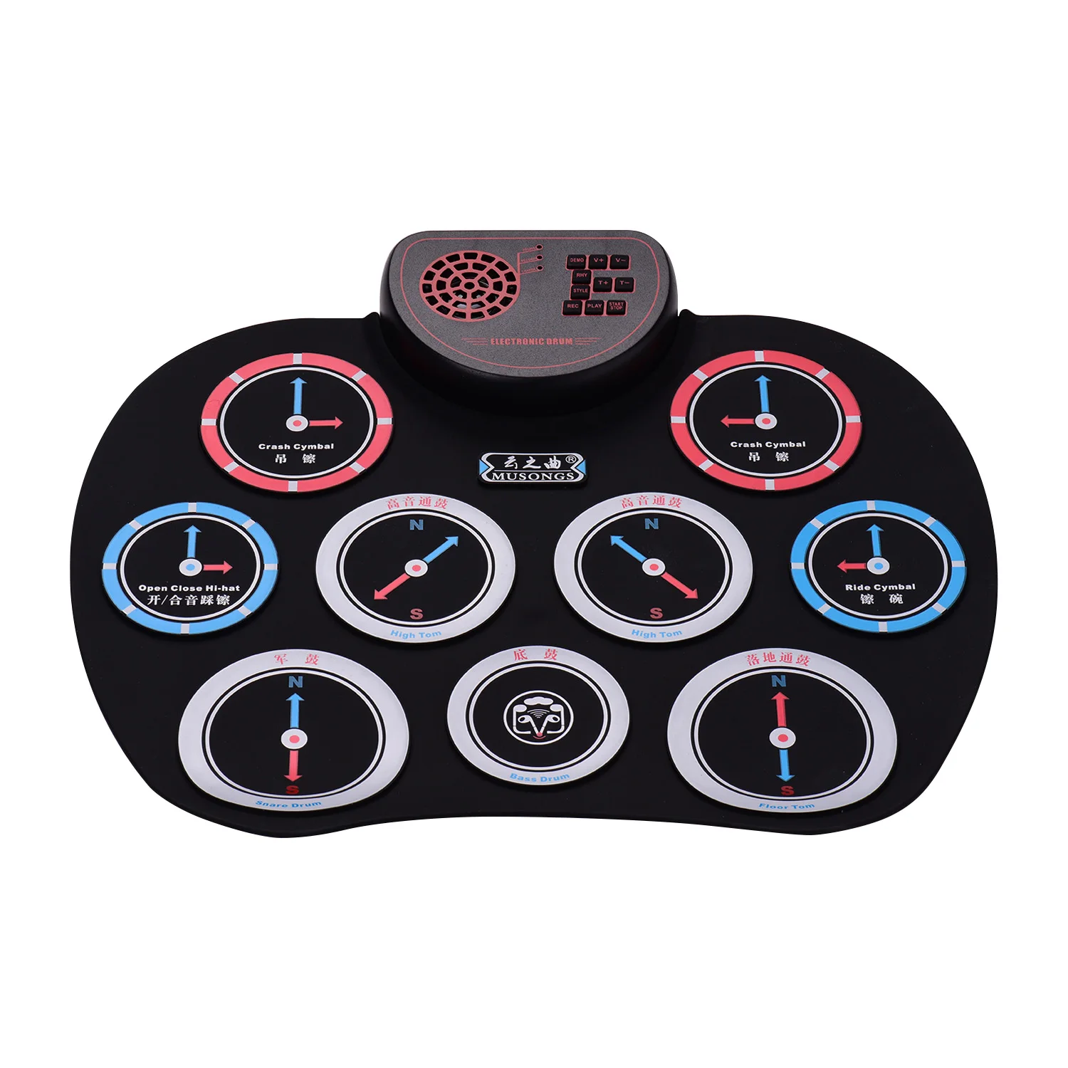Portable Electronic Roll Up Drum Silicone Practice Drum Kit Built-in Speaker 1200mAh Rechargeable Lithium Battery
Portable Electronic Roll Up Drum Silicone Practice Drum Kit Built-in Speaker 1200mAh Rechargeable Lithium Battery