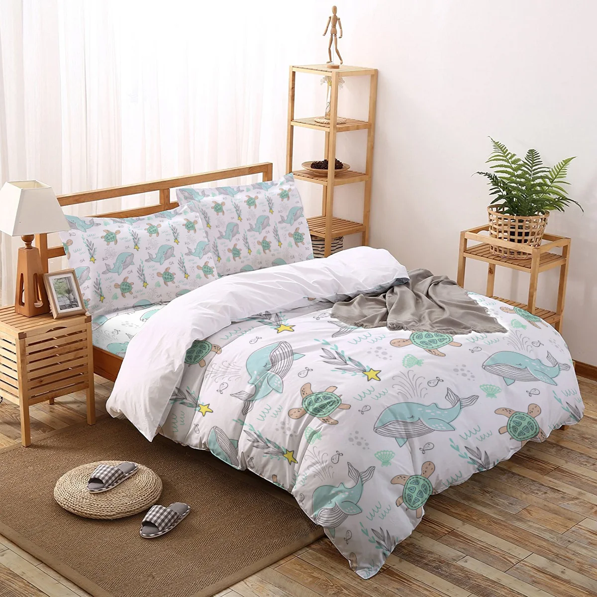 Marine Life Sea Turtle Dolphin Cartoon Bedding Set 2/3/4pcs Quilt Cover Duvet Cover Set Twin Full Queen King Size Home Textile
Marine Life Sea Turtle Dolphin Cartoon Bedding Set 2/3/4pcs Quilt Cover Duvet Cover Set Twin Full Queen King Size Home Textile