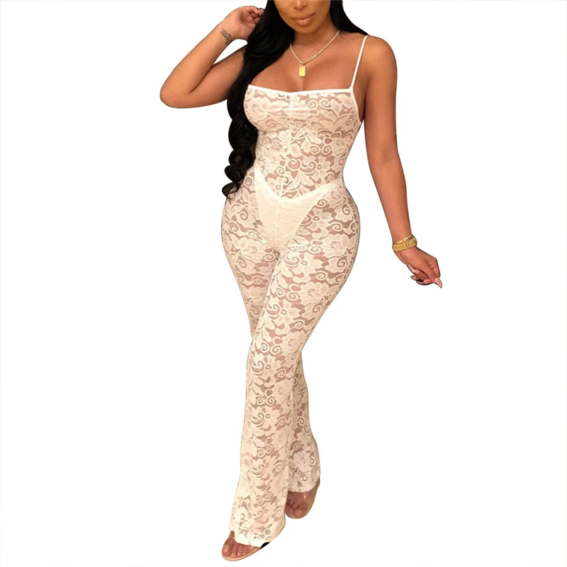 Fashion Sexy Women Camisole Jumpsuit, Lace Tulle Sexy Perspective Sleeveless Elegant Summer Clothing Autumn clothes Long sleeve
Fashion Sexy Women Camisole Jumpsuit, Lace Tulle Sexy Perspective Sleeveless Elegant Summer Clothing Autumn clothes Long sleeve