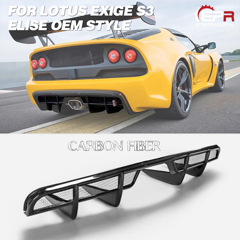 For 04-11 Lotus Exige S3 Elise OEM Style Carbon Fiber Rear Diffuser Glossy Finish Bumper Lip Splitter Fibre Drift Kit Tuning Set
For 04-11 Lotus Exige S3 Elise OEM Style Carbon Fiber Rear Diffuser Glossy Finish Bumper Lip Splitter Fibre Drift Kit Tuning Set