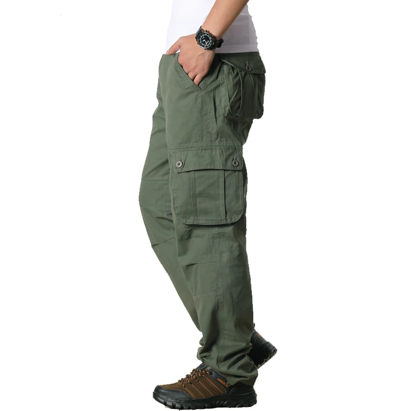 Solid Mens Cargo Pants Casual Loose Long Trousers Men Outdoor Fitness Work Multi Pocket Pants Homme Oversize Streetwear
Solid Mens Cargo Pants Casual Loose Long Trousers Men Outdoor Fitness Work Multi Pocket Pants Homme Oversize Streetwear