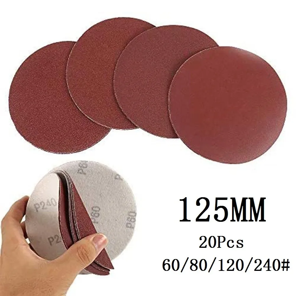 20pcs 125mm/5Inch Sanding Discs Hook Loop Sandpaper Grit 60/80/100/120/240 Round Sandpaper Disk Sand Sheet
20pcs 125mm/5Inch Sanding Discs Hook Loop Sandpaper Grit 60/80/100/120/240 Round Sandpaper Disk Sand Sheet