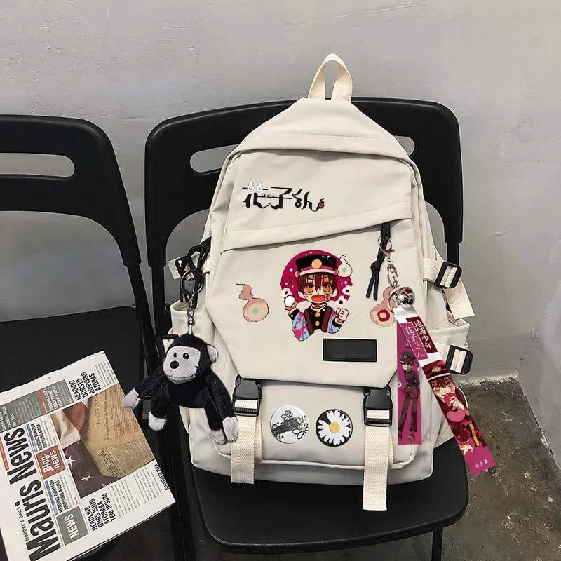 Аниме унитаз Bound Hanako Kun шаблон рюкзак нейлон Bookbag Высокая емкость дорожная сумка