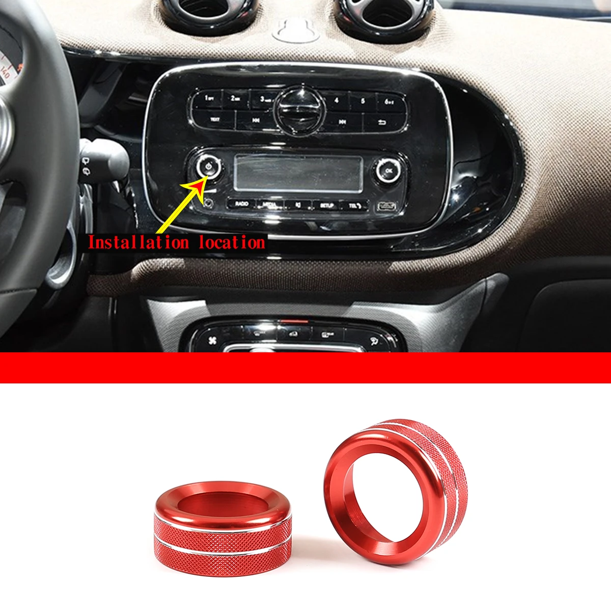 For 2016-2021 Mercedes-Benz Smart aluminum alloy car audio volume knob ring sticker interior accessories (no screen version)
For 2016-2021 Mercedes-Benz Smart aluminum alloy car audio volume knob ring sticker interior accessories (no screen version)