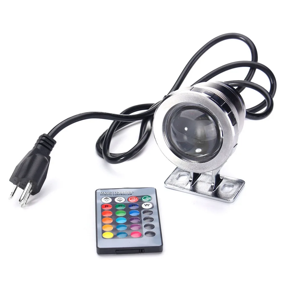 RGB Underwater Light 10W Led Colorful Remote Control Underwater Light Fountain Pool Ponds Aquarium Tank Lamp Spot Lights
RGB Underwater Light 10W Led Colorful Remote Control Underwater Light Fountain Pool Ponds Aquarium Tank Lamp Spot Lights