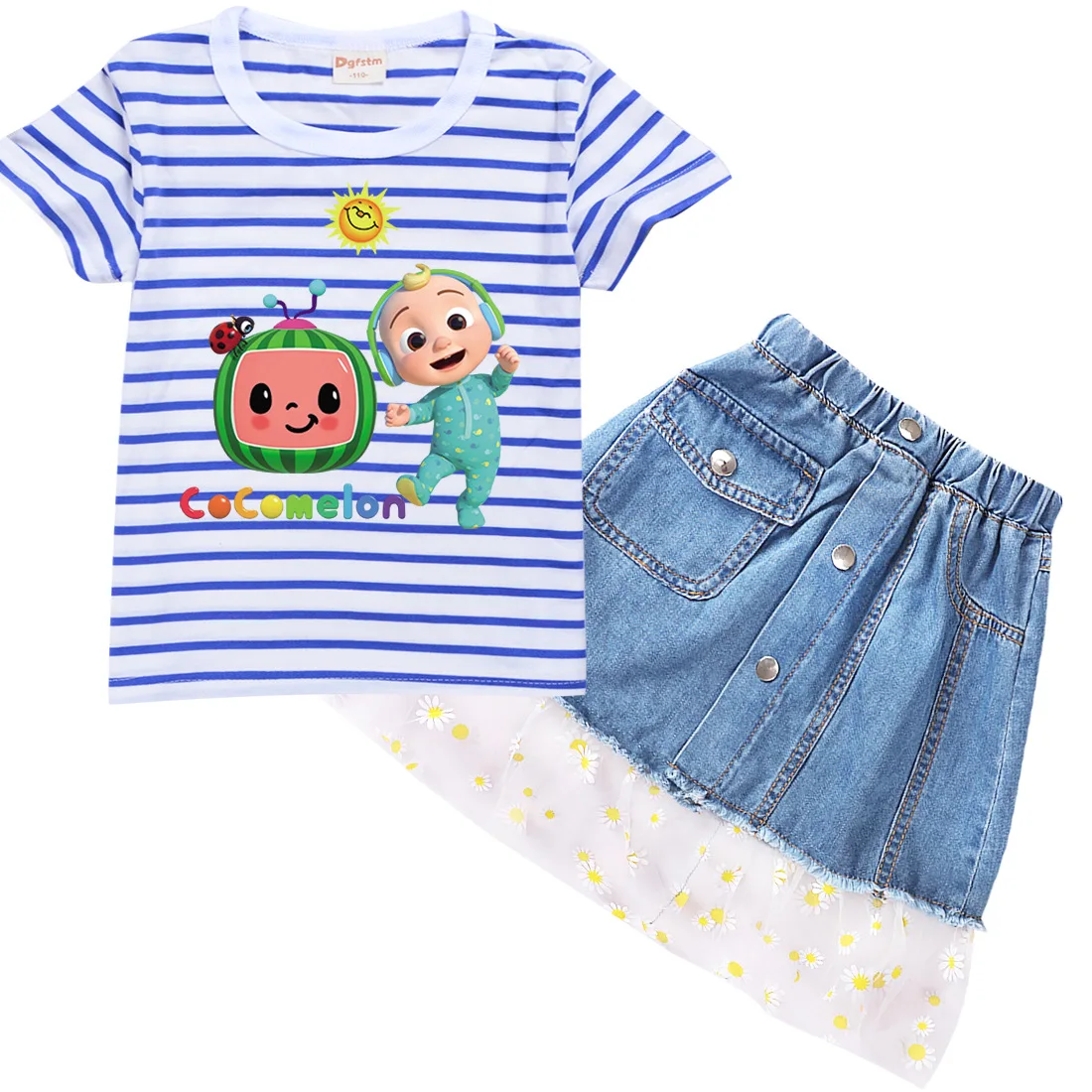 2-14Y 2021 Summer Kids Cocomelon T Shirt Jeans Knee Middle Skirt 2pcs Sets Toddler Girls Clothing Sets Children Boutique Outifts
2-14Y 2021 Summer Kids Cocomelon T Shirt Jeans Knee Middle Skirt 2pcs Sets Toddler Girls Clothing Sets Children Boutique Outifts
