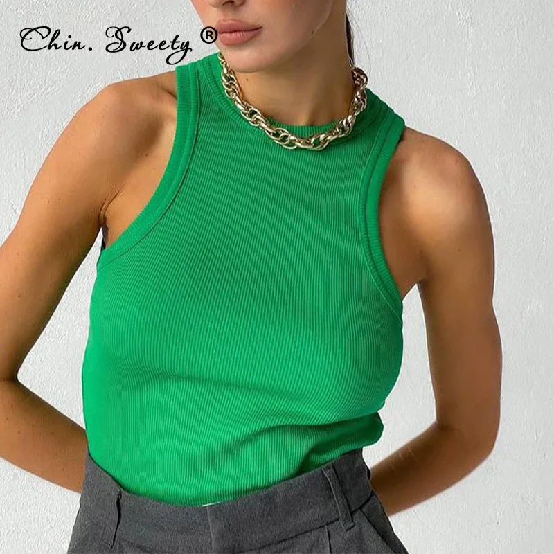 Knitted Solid Women's o-neck Skinny Tank Tops 2021 Autumn New Sleeveless Basic Bottoming Short Vest Ladies Sexy Fashion Clothes
Knitted Solid Women's o-neck Skinny Tank Tops 2021 Autumn New Sleeveless Basic Bottoming Short Vest Ladies Sexy Fashion Clothes