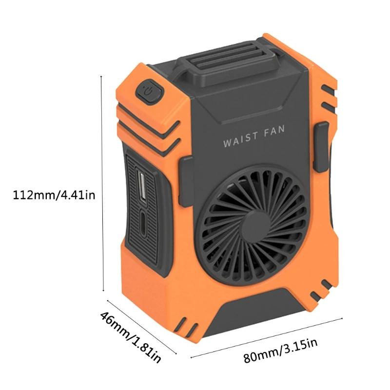 Mini Waist Fan Hands-free Wearable Fan USB Rechargeable 5000mAh 3 Speeds Mini Portable Fan Working Outdoor Sports
Mini Waist Fan Hands-free Wearable Fan USB Rechargeable 5000mAh 3 Speeds Mini Portable Fan Working Outdoor Sports
