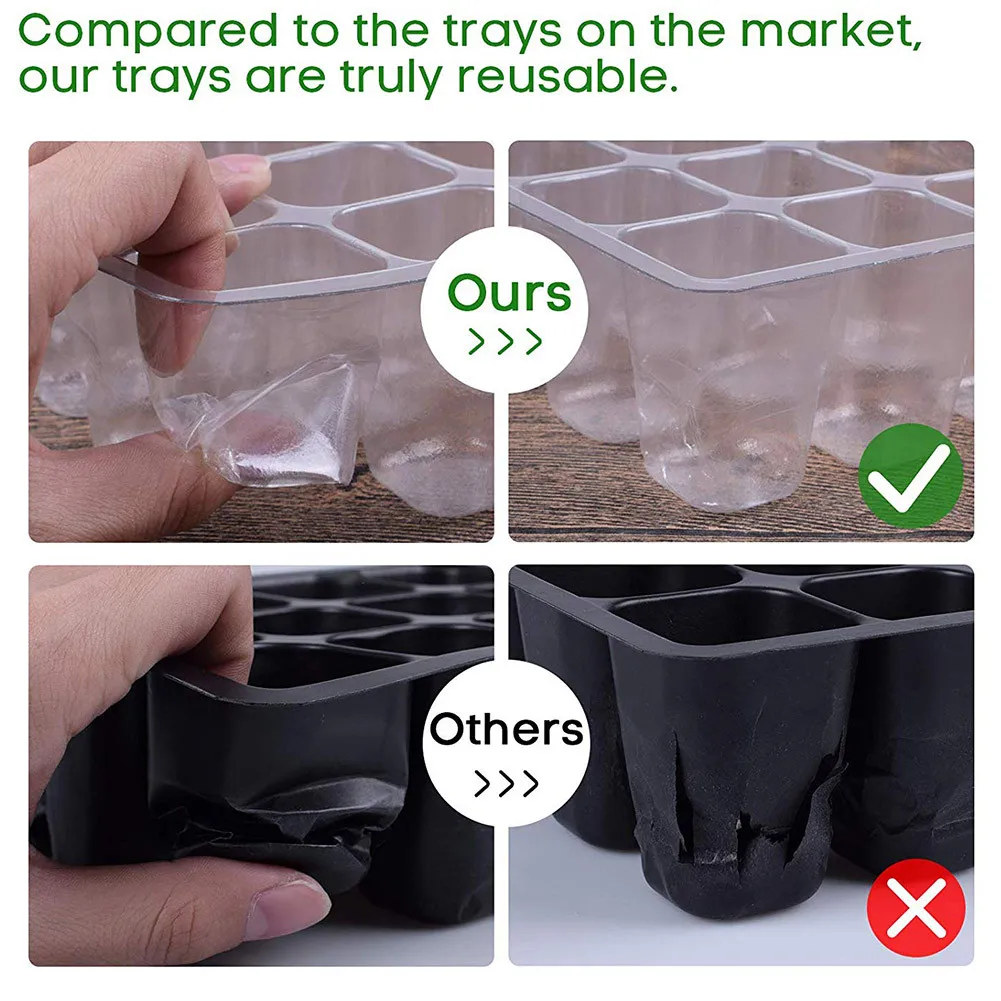Plant Seeds Grow Box 12-hole With Ddrain Hole Adjustable Tray Insert Propagation Seeds Nursery Pot High Quality Clear Reusable
Plant Seeds Grow Box 12-hole With Ddrain Hole Adjustable Tray Insert Propagation Seeds Nursery Pot High Quality Clear Reusable