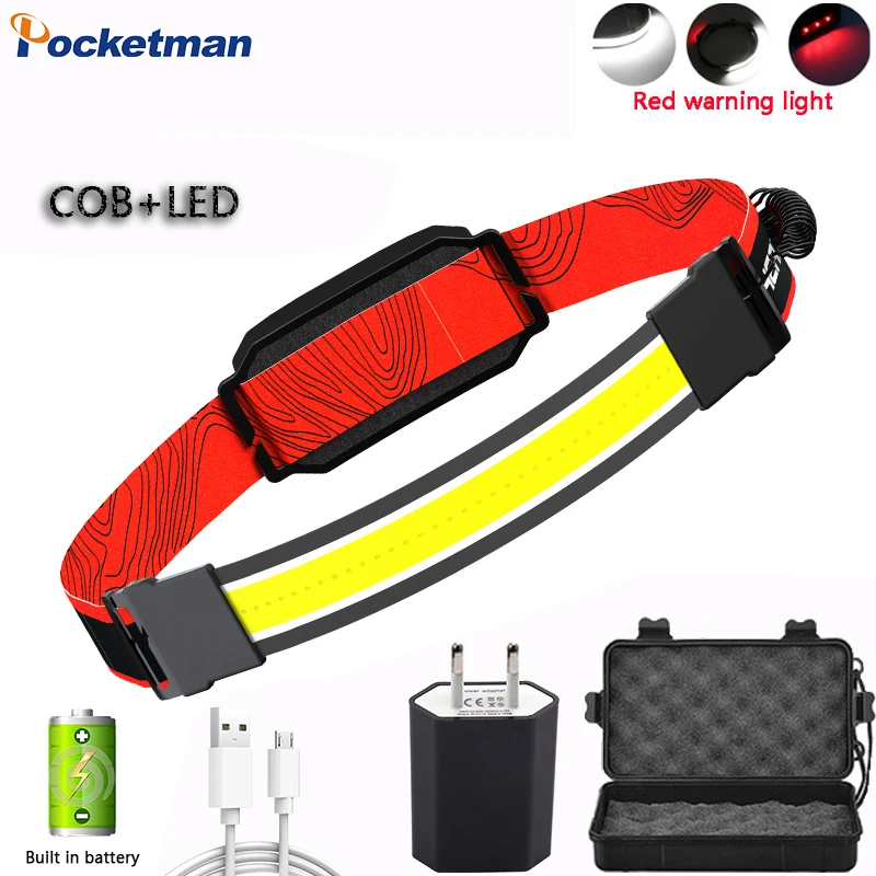 30000LM COB LED Headlights With Built-in Battery USB Rechargeable Headlamp Waterproof Lamp White and Red Light for Camping Lamp
30000LM COB LED Headlights With Built-in Battery USB Rechargeable Headlamp Waterproof Lamp White and Red Light for Camping Lamp