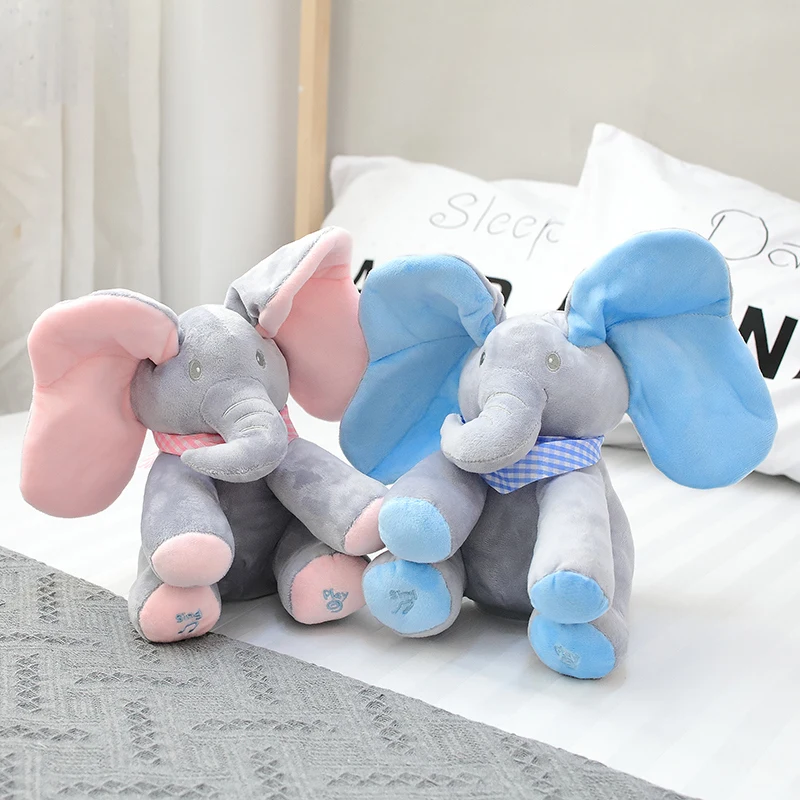 Sound Elephant Plush Animals Toy Electric Music Play Hide and Seek Interactive Toy Shake The Ear Lovely Dumbo Children Baby Gift
Sound Elephant Plush Animals Toy Electric Music Play Hide and Seek Interactive Toy Shake The Ear Lovely Dumbo Children Baby Gift