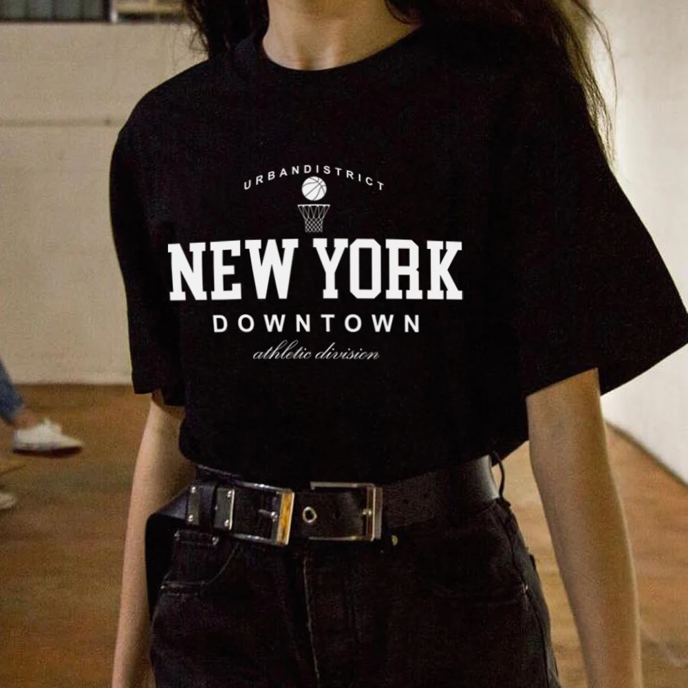 Women T Shirt New York Letter Print Vintage Aesthetic Casual College Style Retro Oversized Graphic Tee Cute Tops Female Y2k Tees
Women T Shirt New York Letter Print Vintage Aesthetic Casual College Style Retro Oversized Graphic Tee Cute Tops Female Y2k Tees