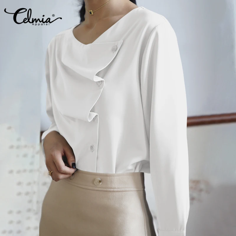 Блузка Celmia Женская атласная Плиссированная, модная рубашка в винтажном стиле с длинным рукавом, Повседневная элегантная ассиметричная одн...
Блузка Celmia Женская атласная Плиссированная, модная рубашка в винтажном стиле с длинным рукавом, Повседневная элегантная ассиметричная одн...