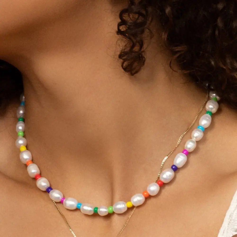 Korean White Pearl Beaded Necklace For Women Colorful Acrylic Glass Bead Strand Imitation Pearls Choker Necklaces Jewelry Gift
Korean White Pearl Beaded Necklace For Women Colorful Acrylic Glass Bead Strand Imitation Pearls Choker Necklaces Jewelry Gift