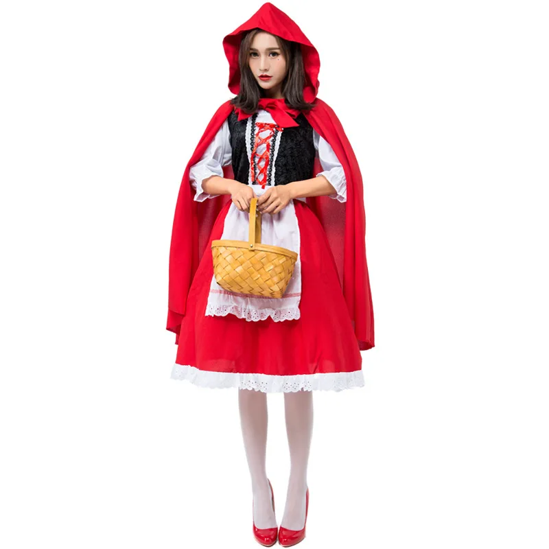 Sexy Adult Classic Fairy Tale Little Red Riding Hooded princess Costume Halloween Carnival Party Nightclub Maid Cosplay Dress
Sexy Adult Classic Fairy Tale Little Red Riding Hooded princess Costume Halloween Carnival Party Nightclub Maid Cosplay Dress