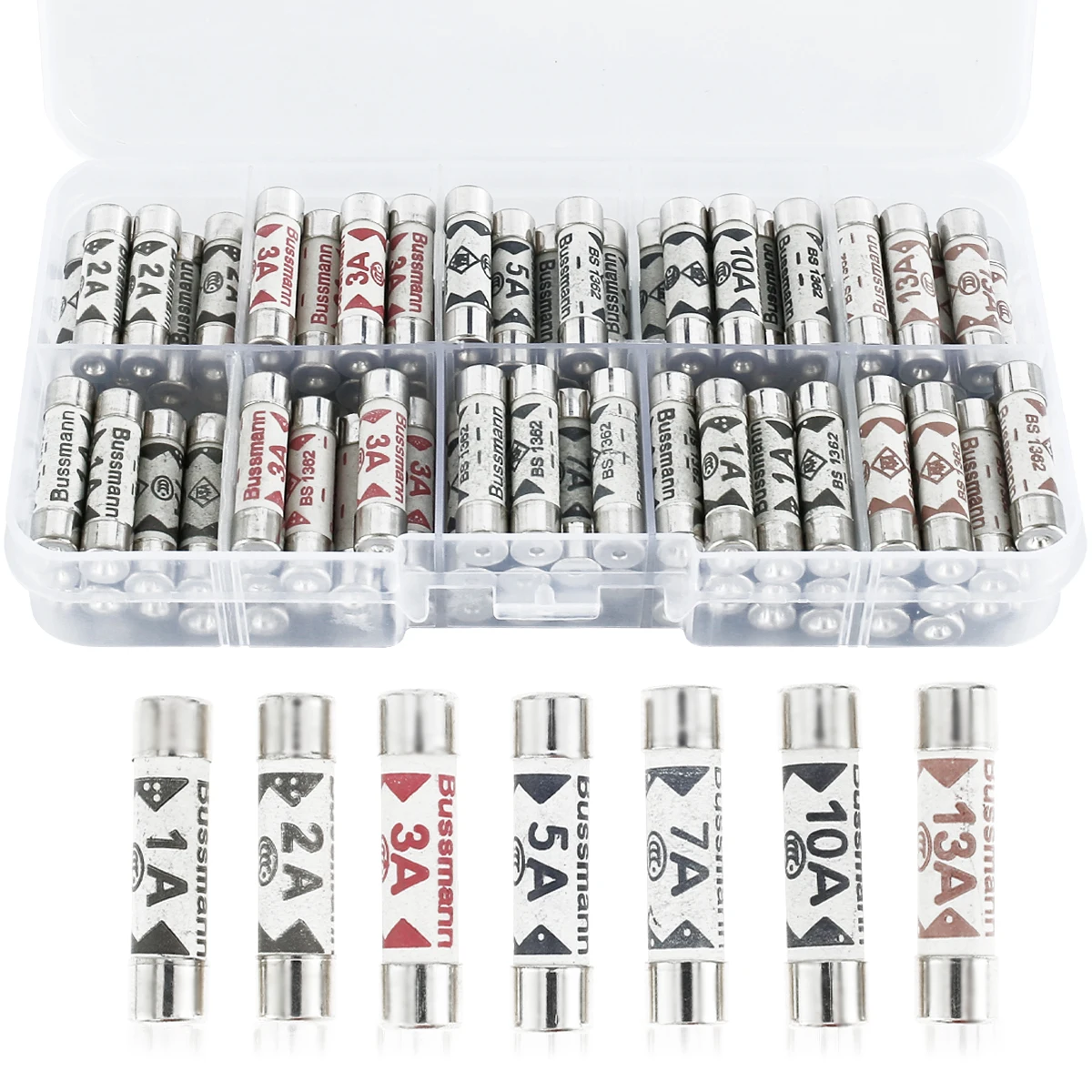 100pcs 7 Values Ceramic Tube Fuse Set 1/2/3/7/10/13/15A Fast Blow Tube Fuse with Clear Plastic Box for Electrical Equipment
100pcs 7 Values Ceramic Tube Fuse Set 1/2/3/7/10/13/15A Fast Blow Tube Fuse with Clear Plastic Box for Electrical Equipment