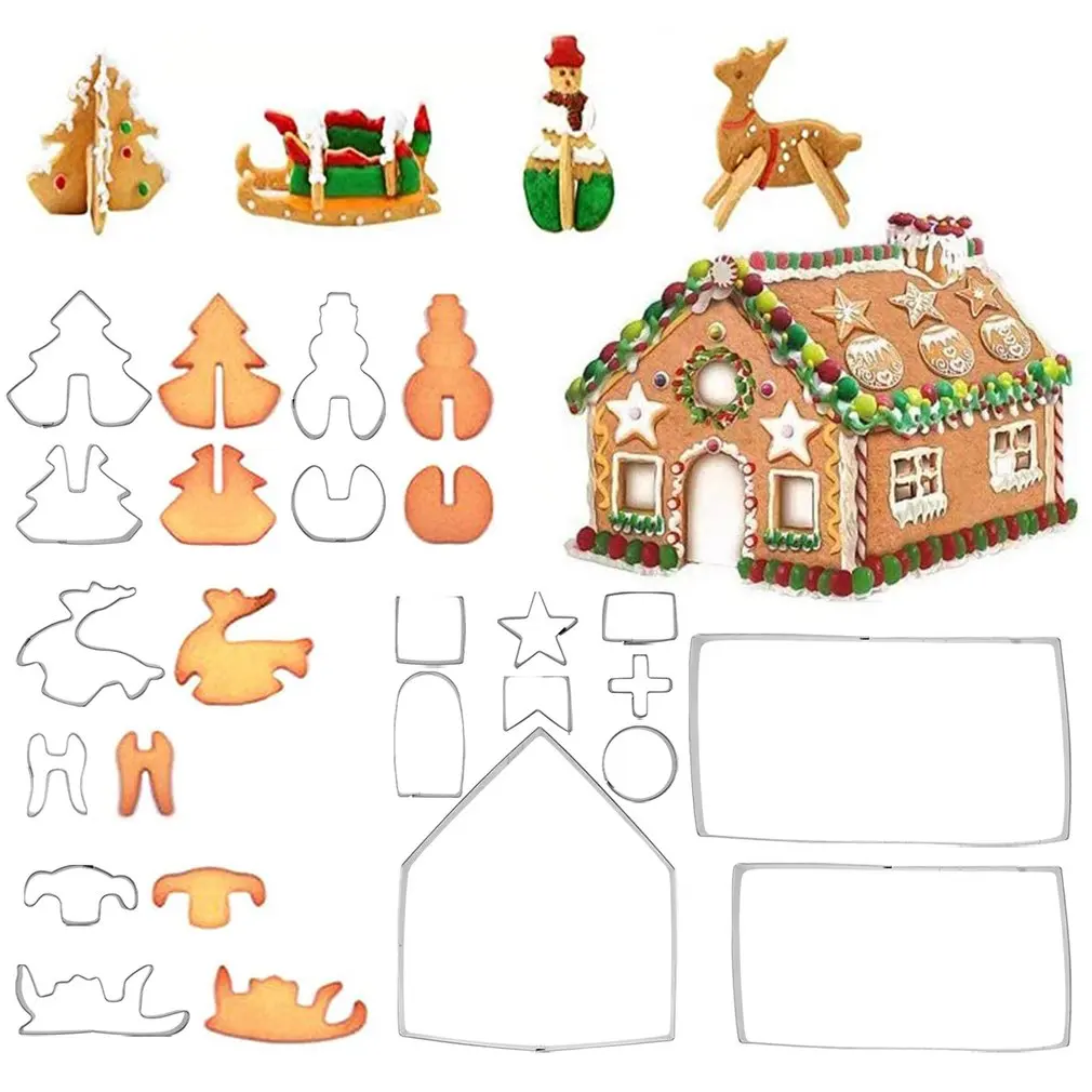 Stainless Steel 18pcs/set 3D Christmas Cookie Cutters Cake Cookie Mold Fondant Cutter DIY Baking Tools
Stainless Steel 18pcs/set 3D Christmas Cookie Cutters Cake Cookie Mold Fondant Cutter DIY Baking Tools