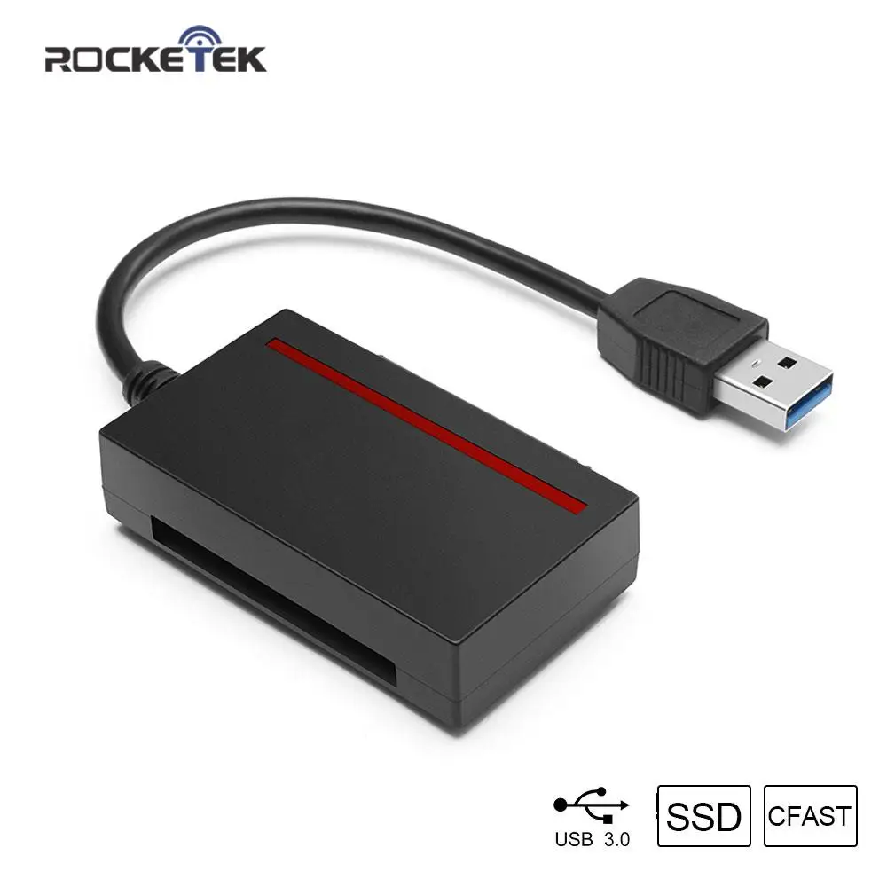 

Rocketek CFast 2.0 Reader USB 3.0 to SATA Adapter CFast 2.0 Card and 2.5"HDD Hard Drive/Read Write SSD&CF Card Simultaneously