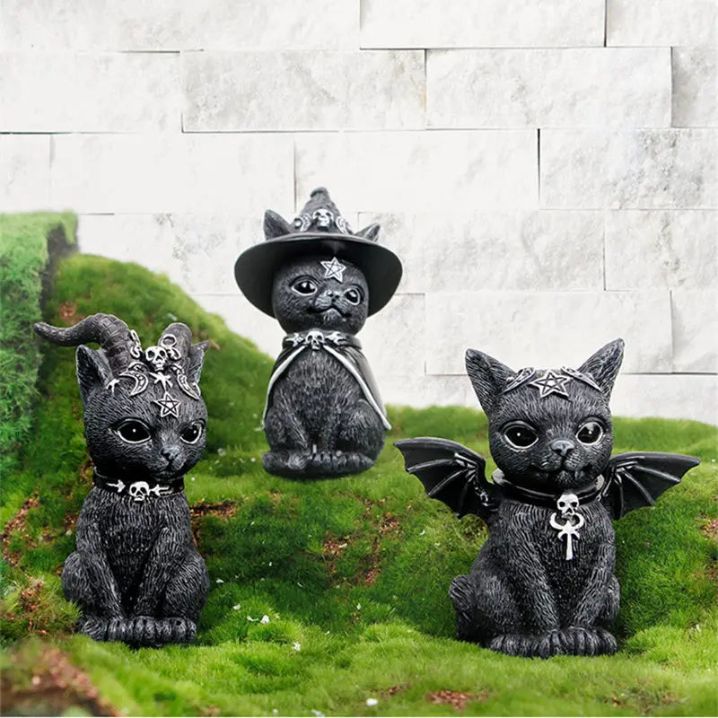 Halloween Magic Cat Ornament Decoration Resin Statues Sculpture Garden Figures Garden Accessories Decoration
Halloween Magic Cat Ornament Decoration Resin Statues Sculpture Garden Figures Garden Accessories Decoration