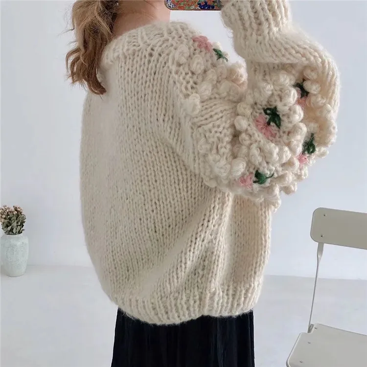 Korean Tops Womens Winter Sweaters 2020 Loose Lazy Cardigan Coat Hipster Sweet Three-dimensional Crochet Knitted Sweater Top
Korean Tops Womens Winter Sweaters 2020 Loose Lazy Cardigan Coat Hipster Sweet Three-dimensional Crochet Knitted Sweater Top