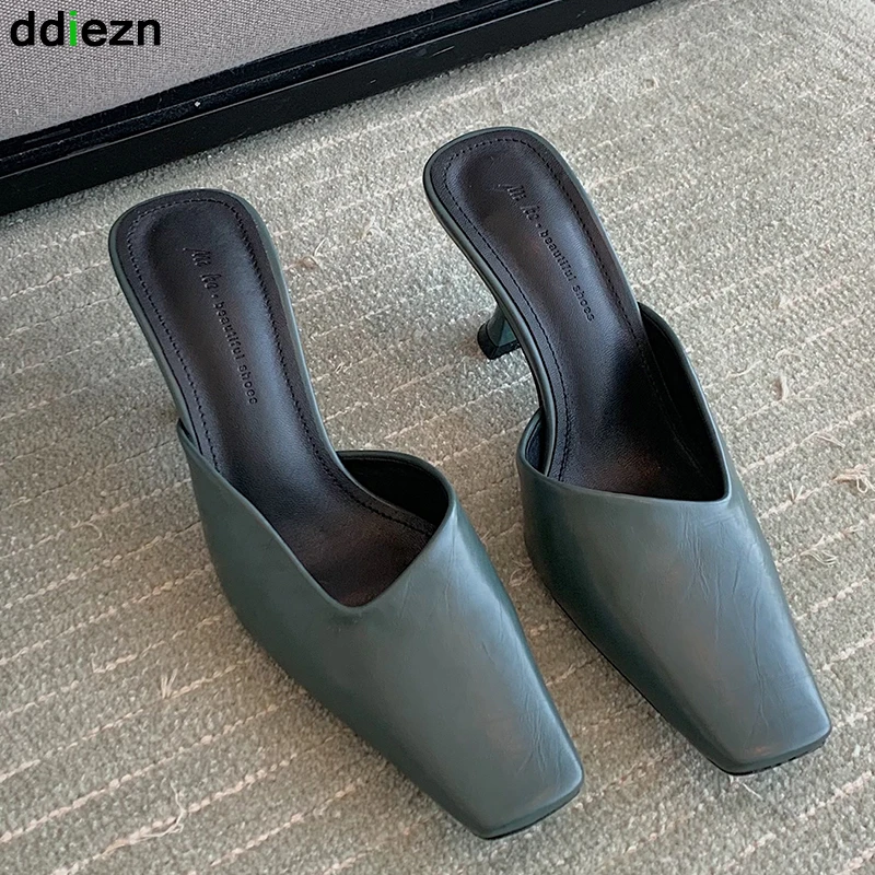 Mules Woman Pumps Thin Heels Female Shoes Rubber Slippers Heeled Sandals 2022 Modern Slide Fashion Square Toe Ladies High Heels
Mules Woman Pumps Thin Heels Female Shoes Rubber Slippers Heeled Sandals 2022 Modern Slide Fashion Square Toe Ladies High Heels