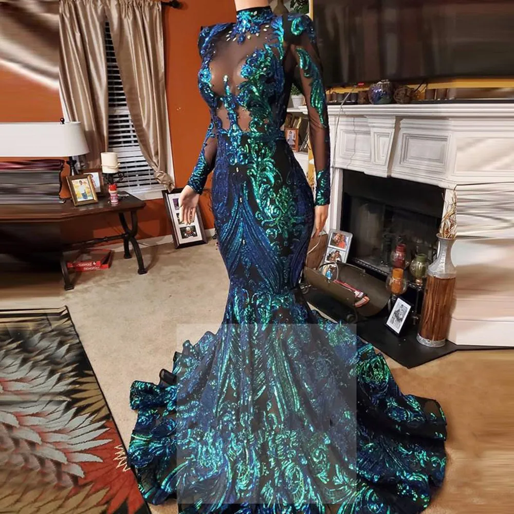 Long Sleeve High Neck Prom Gown Emerald Green Lace Mermaid Evening Dress 2022 Formal Gowns Beaded vestido sirena largo
Long Sleeve High Neck Prom Gown Emerald Green Lace Mermaid Evening Dress 2022 Formal Gowns Beaded vestido sirena largo