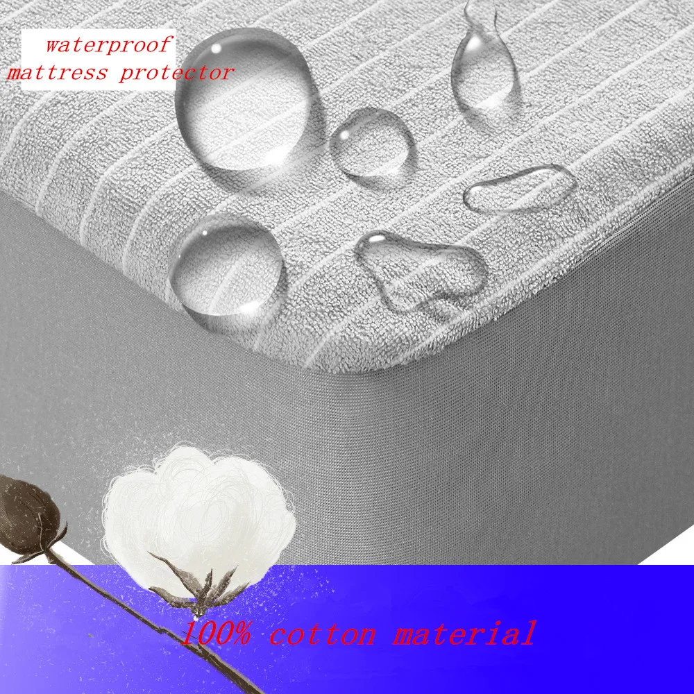 Waterproof mattress protector Cotton Composite TPU Anti-mite bed sheet custom Striped cloth fitted sheet Breathable bed cover
Waterproof mattress protector Cotton Composite TPU Anti-mite bed sheet custom Striped cloth fitted sheet Breathable bed cover