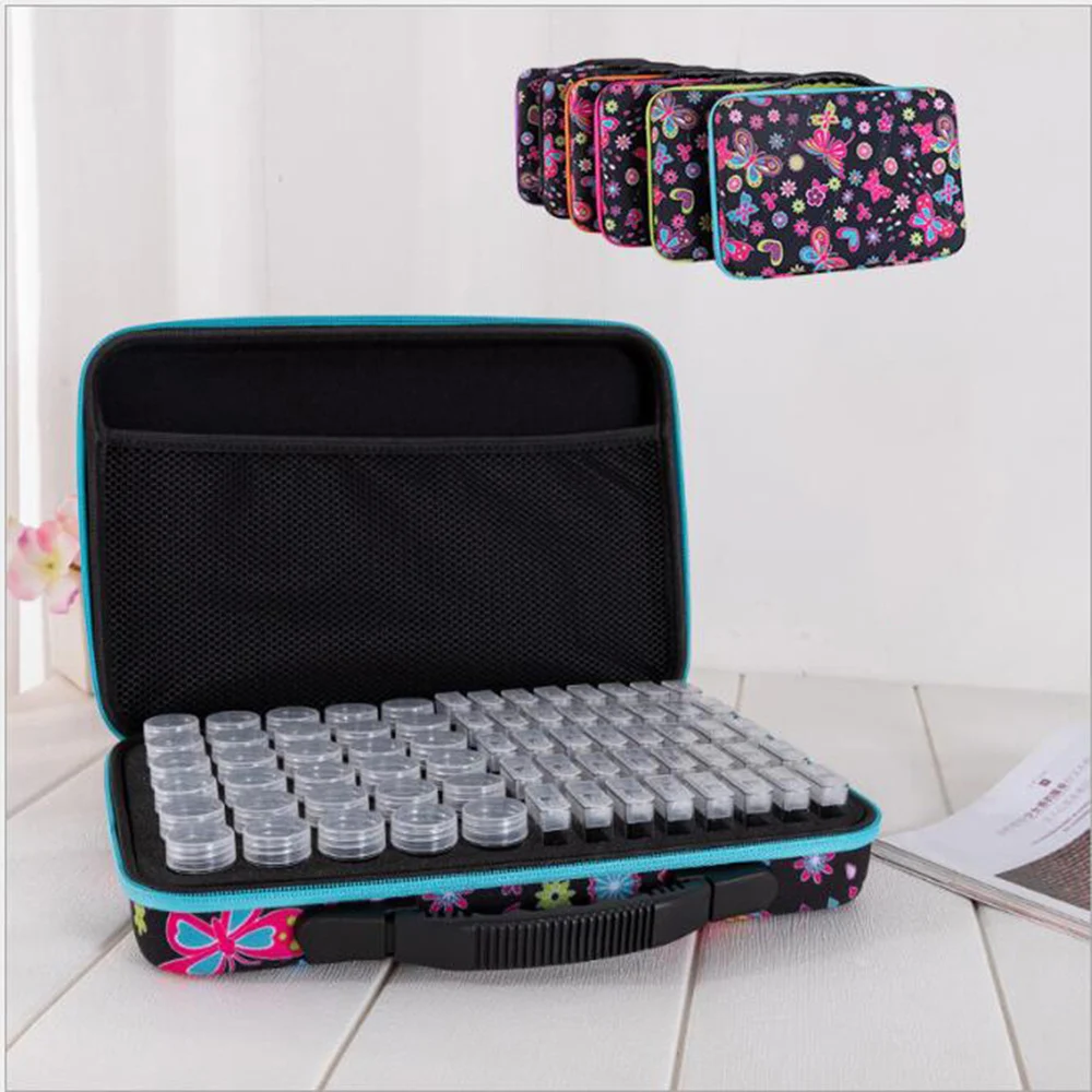 New Style 60 Bottles diamond mosaic Tool Container Storage Butterfly Diamond Painting Box Accessories Holder Hand Bag Zipper box
New Style 60 Bottles diamond mosaic Tool Container Storage Butterfly Diamond Painting Box Accessories Holder Hand Bag Zipper box