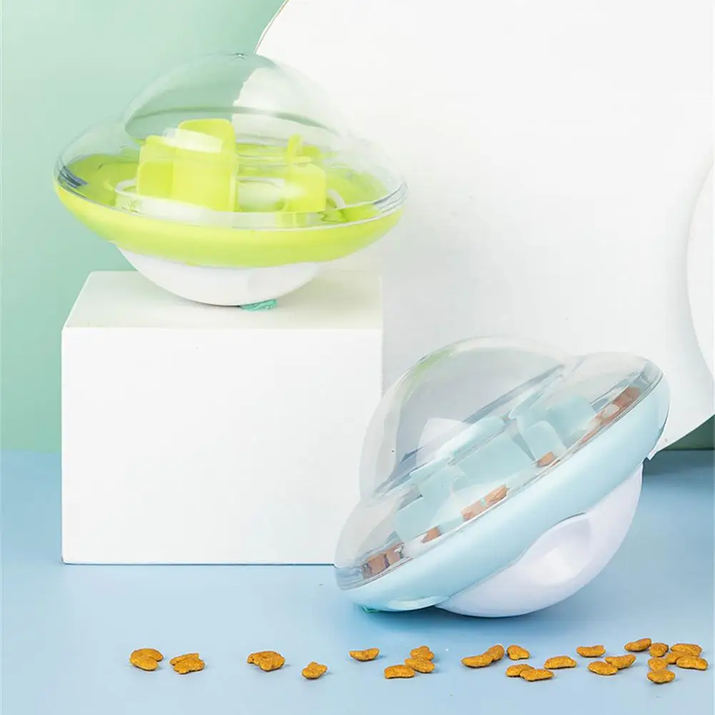 Feeding Toys UFO Shape Dog Food Dispenser Cat Fun Feeder Tumbler Leakage Food Treat Ball Bowl Toy Ball 
Feeding Toys UFO Shape Dog Food Dispenser Cat Fun Feeder Tumbler Leakage Food Treat Ball Bowl Toy Ball