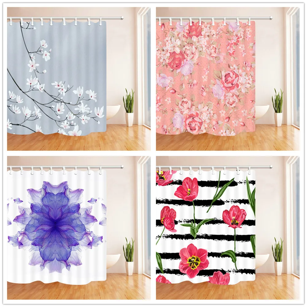 Spring Flower Shower Curtains Water Color Floral Plant Bathroom Decor Hang Cloth Curtain Set Waterproof Polyester Fabric Cheap
Spring Flower Shower Curtains Water Color Floral Plant Bathroom Decor Hang Cloth Curtain Set Waterproof Polyester Fabric Cheap