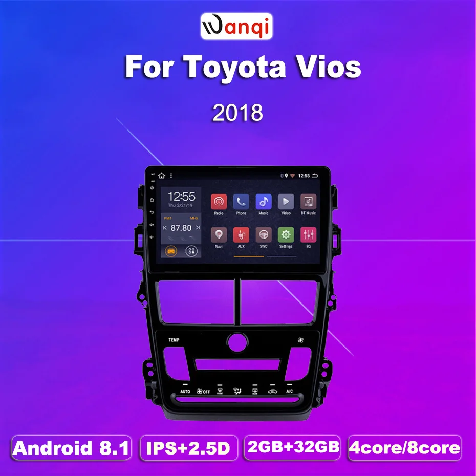 2G ram 32G rom Android 8 1 автомобильный dvd плеер gps навигация Мультимедиа для Toyota Vios Yaris