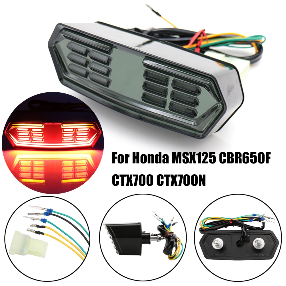 1PCS 12V Motorcycle Signal Brake Stop Lamp Integrated Tail Light Turn Signals Indicator for Honda MSX125 CBR650F CTX700 CTX700N
1PCS 12V Motorcycle Signal Brake Stop Lamp Integrated Tail Light Turn Signals Indicator for Honda MSX125 CBR650F CTX700 CTX700N