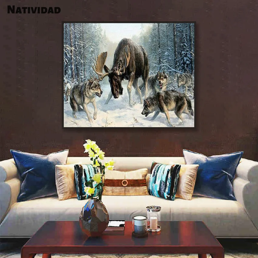 Canvas Painting Winter Elk Snow Scene Art Decoration Painting Living Room Wall Painting Mural Home Decoration Print Art Painting
Canvas Painting Winter Elk Snow Scene Art Decoration Painting Living Room Wall Painting Mural Home Decoration Print Art Painting